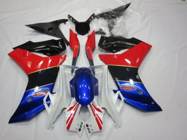 2011-2012 Tri Color Gold Stripe Honda CBR600F Motorcycle Fairings