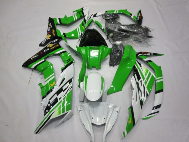 2011-2015 Green White Black 1 Kawasaki ZX10R Motorcycle Fairings 2011-2015 Green White Black 1 Kawasaki ZX10R Motorcycle Fairings