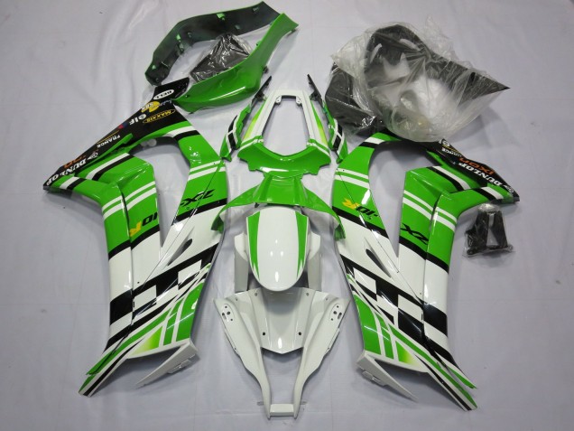 2011-2015 Green White Black Kawasaki ZX10R Motorcycle Fairings 2011-2015 Green White Black Kawasaki ZX10R Motorcycle Fairings