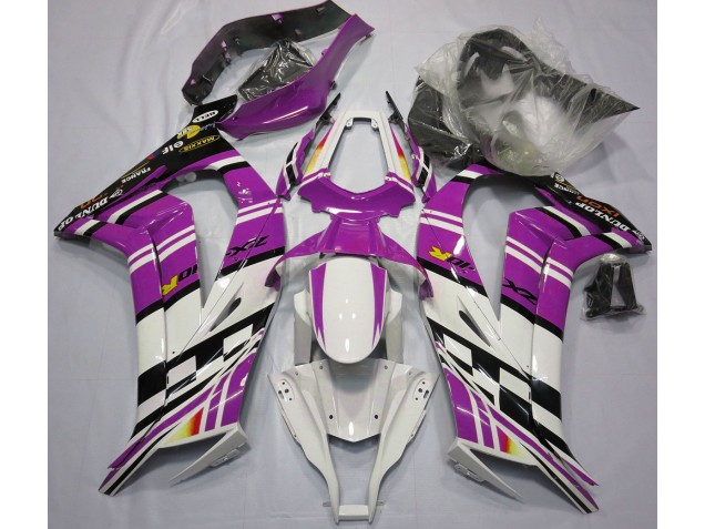 2011-2015 Purple Black and White Kawasaki ZX10R Motorcycle Fairings 2011-2015 Purple Black and White Kawasaki ZX10R Motorcycle Fairings