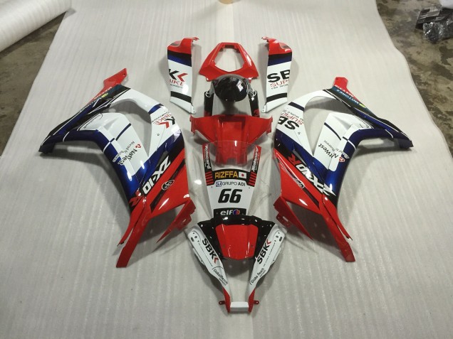 2011-2015 Red blue and White Race Kawasaki ZX10R Motorcycle Fairings 2011-2015 Red blue and White Race Kawasaki ZX10R Motorcycle Fairings