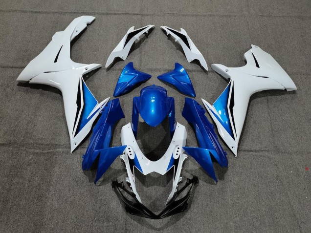 2011-2020 Blue and White Suzuki GSXR 600-750 Motorcycle Fairings 2011-2020 Blue and White Suzuki GSXR 600-750 Motorcycle Fairings