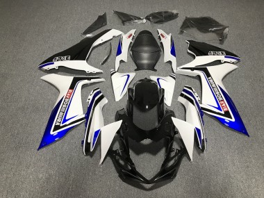 2011-2020 Blue Black and White writing Suzuki GSXR 600-750 Motorcycle Fairings
