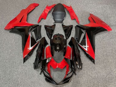 2011-2020 Deep Red and Gloss Black Suzuki GSXR 600-750 Motorcycle Fairings
