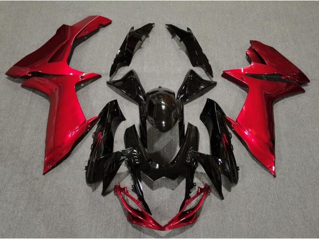 2011-2020 Gloss Black and Lava Red Suzuki GSXR 600-750 Motorcycle Fairings 2011-2020 Gloss Black and Lava Red Suzuki GSXR 600-750 Motorcycle Fairings
