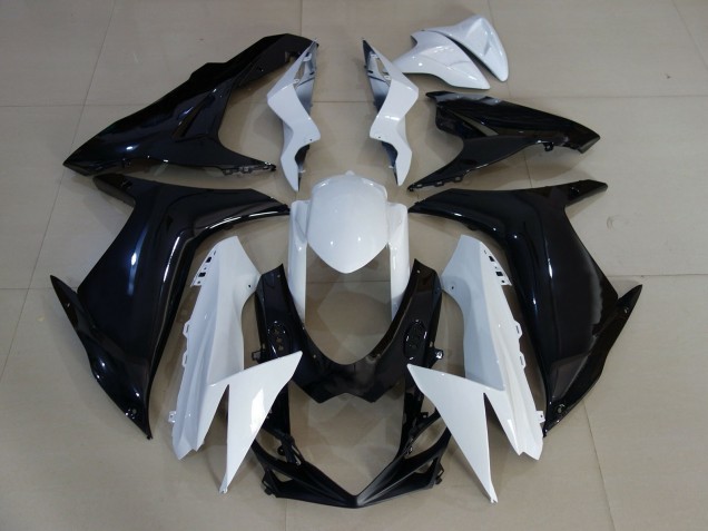 2011-2020 Gloss White and Black Suzuki GSXR 600-750 Motorcycle Fairings 2011-2020 Gloss White and Black Suzuki GSXR 600-750 Motorcycle Fairings