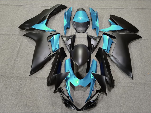 2011-2020 Light Blue and Matte Black Suzuki GSXR 600-750 Motorcycle Fairings 2011-2020 Light Blue and Matte Black Suzuki GSXR 600-750 Motorcycle Fairings