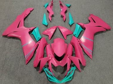 2011-2020 Matte Hot Pink and Teal Suzuki GSXR 600-750 Motorcycle Fairings