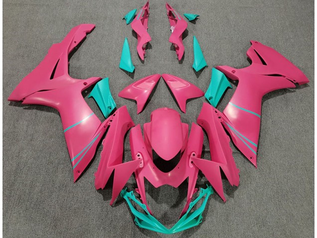 2011-2020 Matte Hot Pink and Teal Suzuki GSXR 600-750 Motorcycle Fairings 2011-2020 Matte Hot Pink and Teal Suzuki GSXR 600-750 Motorcycle Fairings