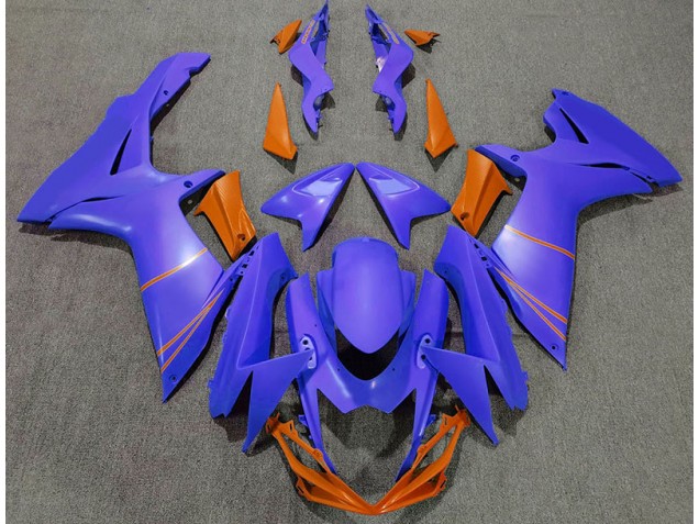 2011-2020 Matte Ocean Blue & Orange Suzuki GSXR 600-750 Motorcycle Fairings 2011-2020 Matte Ocean Blue & Orange Suzuki GSXR 600-750 Motorcycle Fairings