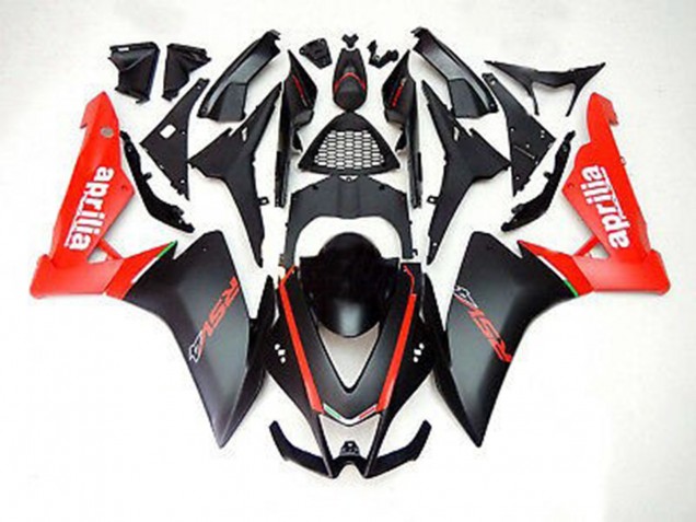 2012-2015 Matte Black and Red Aprilia RS4 125 Motorcycle Fairings 2012-2015 Matte Black and Red Aprilia RS4 125 Motorcycle Fairings
