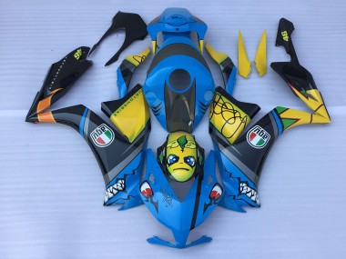 2012-2016 Blue Shark Teeth Honda CBR1000RR Motorcycle Fairings
