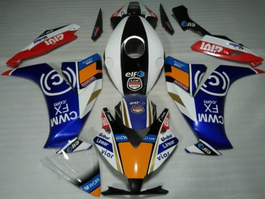 2012-2016 Elf Blue and Orange Honda CBR1000RR Motorcycle Fairings