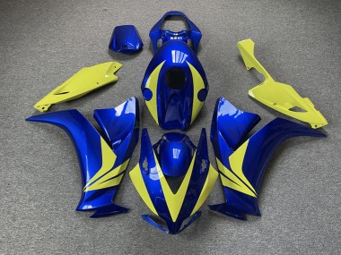 2012-2016 Gloss Blue and High Vis Yellow Honda CBR1000RR Motorcycle Fairings