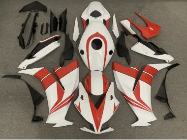 2012-2016 Gloss Red and White Honda CBR1000RR Motorcycle Fairings