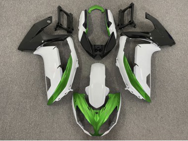 2012-2016 Gloss White & Green Kawasaki Ninja 650R Motorcycle Fairings