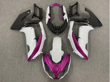 2012-2016 Gloss White & Magenta Kawasaki Ninja 650R Motorcycle Fairings