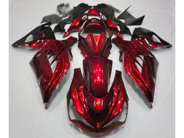 2012-2019 Fire Red Gloss Kawasaki ZX14R Motorcycle Fairings