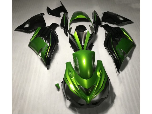 2012-2019 Gloss Green and Black Kawasaki ZX14R Motorcycle Fairings 2012-2019 Gloss Green and Black Kawasaki ZX14R Motorcycle Fairings