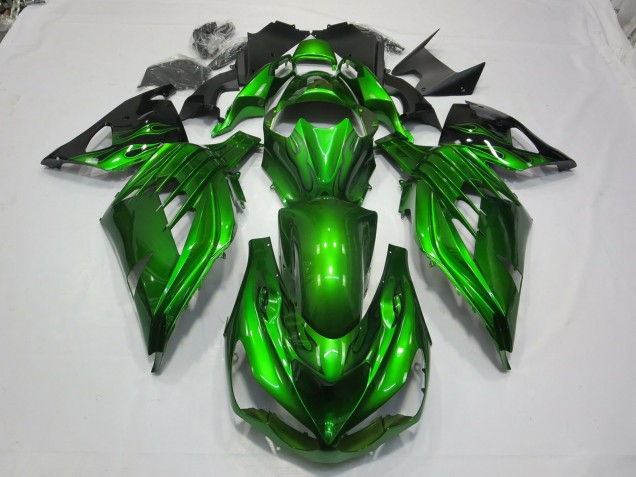 2012-2019 Green Black Kawasaki ZX14R Motorcycle Fairings 2012-2019 Green Black Kawasaki ZX14R Motorcycle Fairings