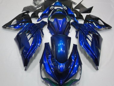 2012-2019 Ocean Blue Gloss Kawasaki ZX14R Motorcycle Fairings