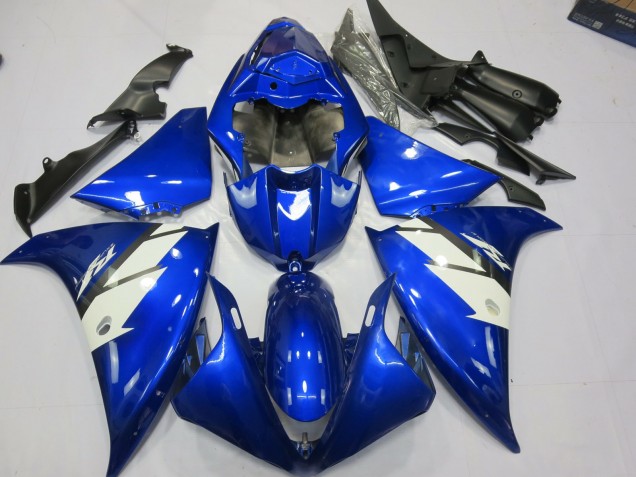 2013-2014 Blue and White Yamaha R1 Motorcycle Fairings 2013-2014 Blue and White Yamaha R1 Motorcycle Fairings