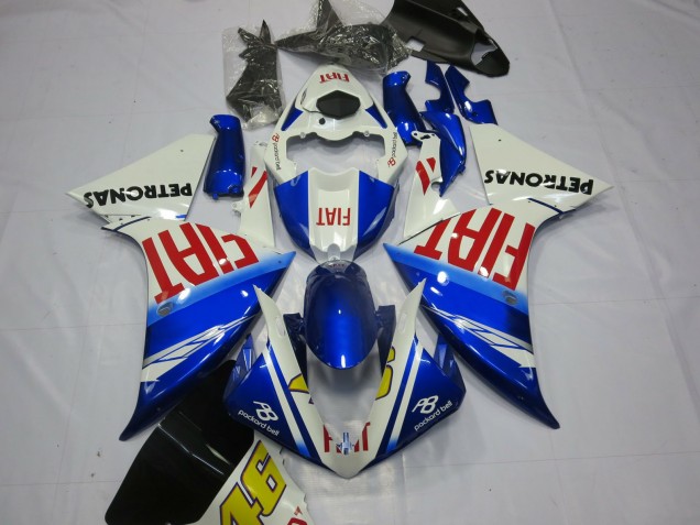 2013-2014 Fiat with Light Blue Yamaha R1 Motorcycle Fairings 2013-2014 Fiat with Light Blue Yamaha R1 Motorcycle Fairings
