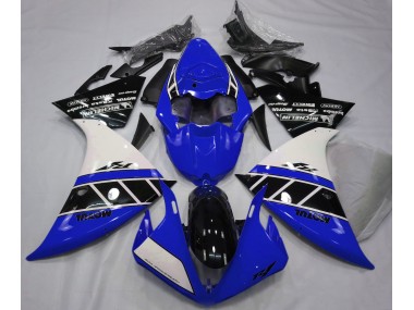 2013-2014 Gloss Blue White and Black Yamaha R1 Motorcycle Fairings