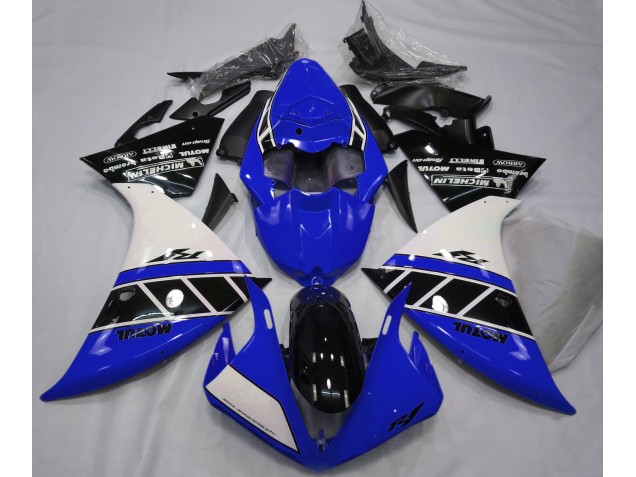 2013-2014 Gloss Blue White and Black Yamaha R1 Motorcycle Fairings 2013-2014 Gloss Blue White and Black Yamaha R1 Motorcycle Fairings