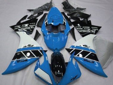 2013-2014 Gloss Light Blue White and Black Yamaha R1 Motorcycle Fairings