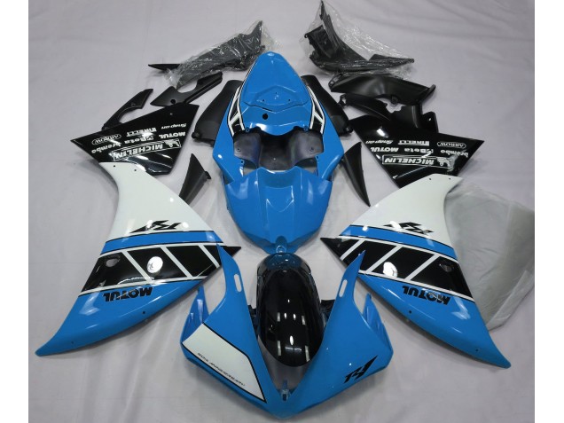2013-2014 Gloss Light Blue White and Black Yamaha R1 Motorcycle Fairings 2013-2014 Gloss Light Blue White and Black Yamaha R1 Motorcycle Fairings