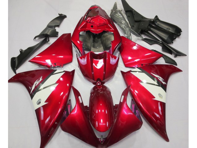 2013-2014 Gloss Red & White Yamaha R1 Motorcycle Fairings 2013-2014 Gloss Red & White Yamaha R1 Motorcycle Fairings