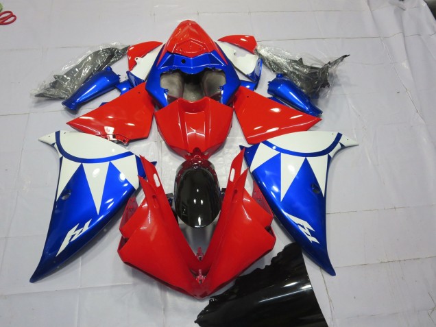 2013-2014 Red Blue and White Yamaha R1 Motorcycle Fairings 2013-2014 Red Blue and White Yamaha R1 Motorcycle Fairings