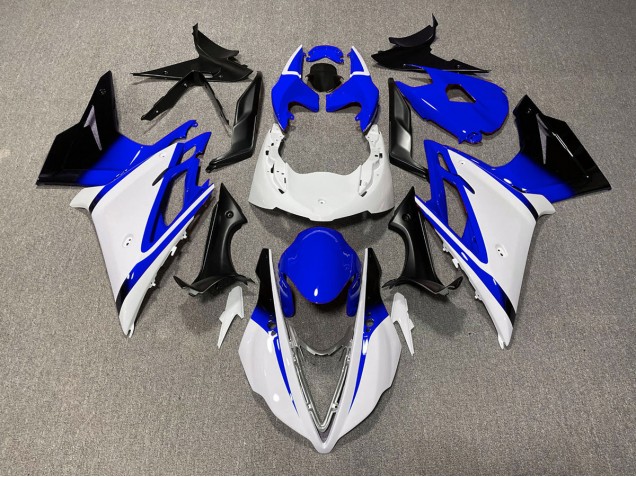 2013-2016 Gloss White and Blue Triumph Daytona 675 Motorcycle Fairings 2013-2016 Gloss White and Blue Triumph Daytona 675 Motorcycle Fairings