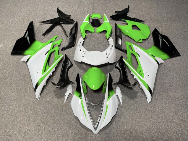 2013-2016 Gloss White and Green Triumph Daytona 675 Motorcycle Fairings 2013-2016 Gloss White and Green Triumph Daytona 675 Motorcycle Fairings