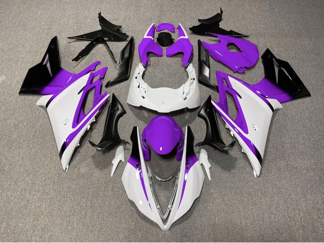 2013-2016 Gloss White and Purple Triumph Daytona 675 Motorcycle Fairings 2013-2016 Gloss White and Purple Triumph Daytona 675 Motorcycle Fairings