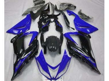 2013-2018 Black and Blue Kawasaki ZX6R Motorcycle Fairings