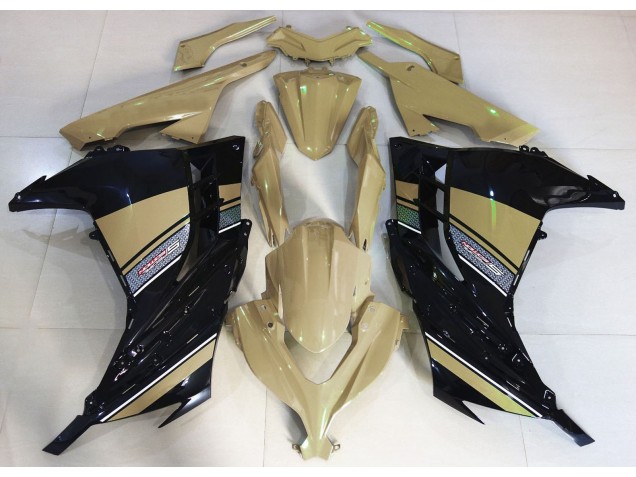 2013-2018 Desert Tan and Black Kawasaki Ninja 300 Motorcycle Fairings 2013-2018 Desert Tan and Black Kawasaki Ninja 300 Motorcycle Fairings