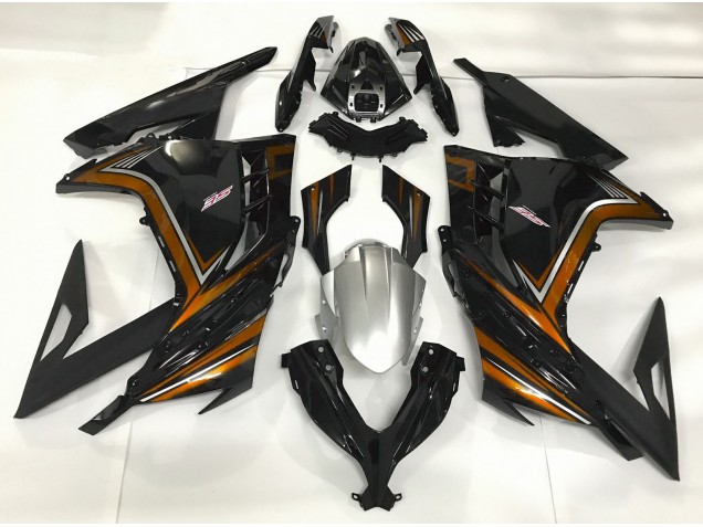 2013-2018 Gloss Black & Orange Kawasaki Ninja 300 Motorcycle Fairings 2013-2018 Gloss Black & Orange Kawasaki Ninja 300 Motorcycle Fairings