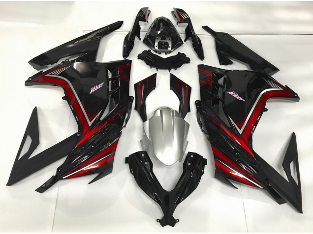 2013-2018 Gloss Black & Red Kawasaki Ninja 300 Motorcycle Fairings 2013-2018 Gloss Black & Red Kawasaki Ninja 300 Motorcycle Fairings