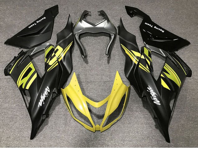 2013-2018 Gloss Black & Yellow Kawasaki ZX6R Motorcycle Fairings 2013-2018 Gloss Black & Yellow Kawasaki ZX6R Motorcycle Fairings