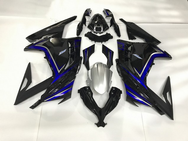 2013-2018 Gloss Black and Blue Kawasaki Ninja 300 Motorcycle Fairings 2013-2018 Gloss Black and Blue Kawasaki Ninja 300 Motorcycle Fairings
