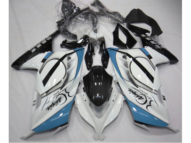 2013-2018 Gloss White & Light Blue Kawasaki Ninja 300 Motorcycle Fairings 2013-2018 Gloss White & Light Blue Kawasaki Ninja 300 Motorcycle Fairings