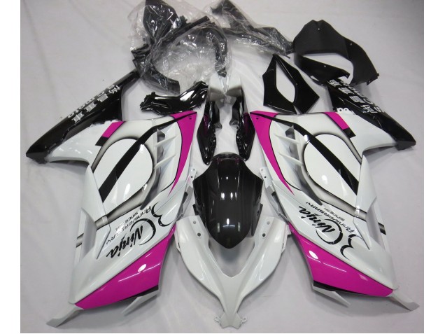 2013-2018 Gloss White & Pink Kawasaki Ninja 300 Motorcycle Fairings 2013-2018 Gloss White & Pink Kawasaki Ninja 300 Motorcycle Fairings