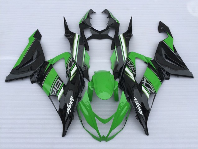 2013-2018 Green and Black High Gloss Kawasaki ZX6R Motorcycle Fairings 2013-2018 Green and Black High Gloss Kawasaki ZX6R Motorcycle Fairings
