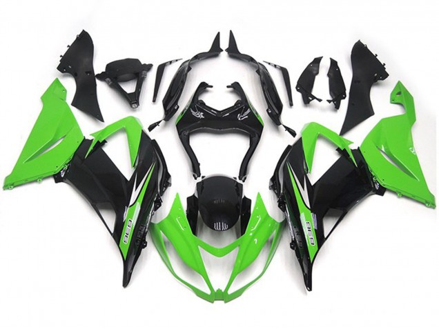 2013-2018 Green and Black Vibrant OEM Style Kawasaki ZX6R Motorcycle Fairings 2013-2018 Green and Black Vibrant OEM Style Kawasaki ZX6R Motorcycle Fairings
