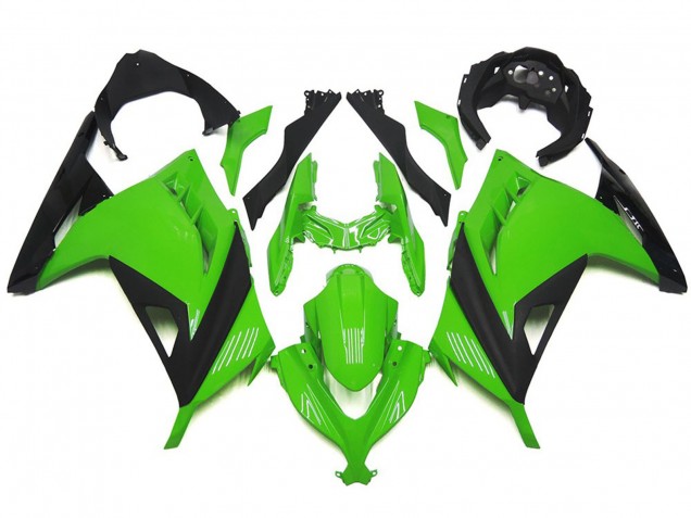 2013-2018 High Gloss Green and Black Kawasaki Ninja 300 Motorcycle Fairings 2013-2018 High Gloss Green and Black Kawasaki Ninja 300 Motorcycle Fairings