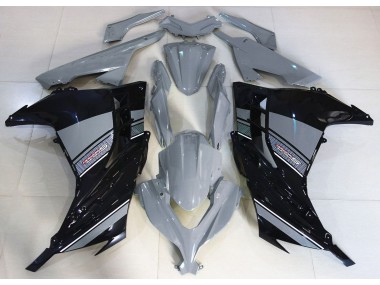 2013-2018 Nardo Grey and Black Kawasaki Ninja 300 Motorcycle Fairings