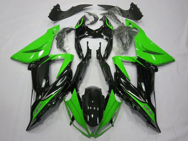 2013-2018 Plain Gloss Black Green- ZX6R 13-18 Kawasaki ZX6R Motorcycle Fairings 2013-2018 Plain Gloss Black Green- ZX6R 13-18 Kawasaki ZX6R Motorcycle Fairings