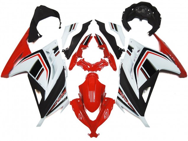 2013-2018 Red White and Black Gloss Kawasaki Ninja 300 Motorcycle Fairings 2013-2018 Red White and Black Gloss Kawasaki Ninja 300 Motorcycle Fairings